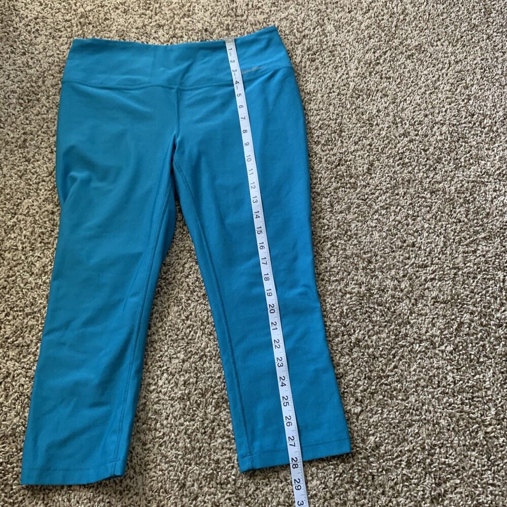 Eddie Bauer Teal Blue Capri Compression Athletic Pants Womens Medium - Picture 12 of 12
